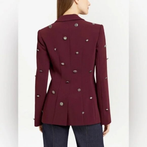 Cinq à Sept Cheyenne Single Breasted Button Encrusted Blazer 4 Retail $695.00 - Picture 4 of 16